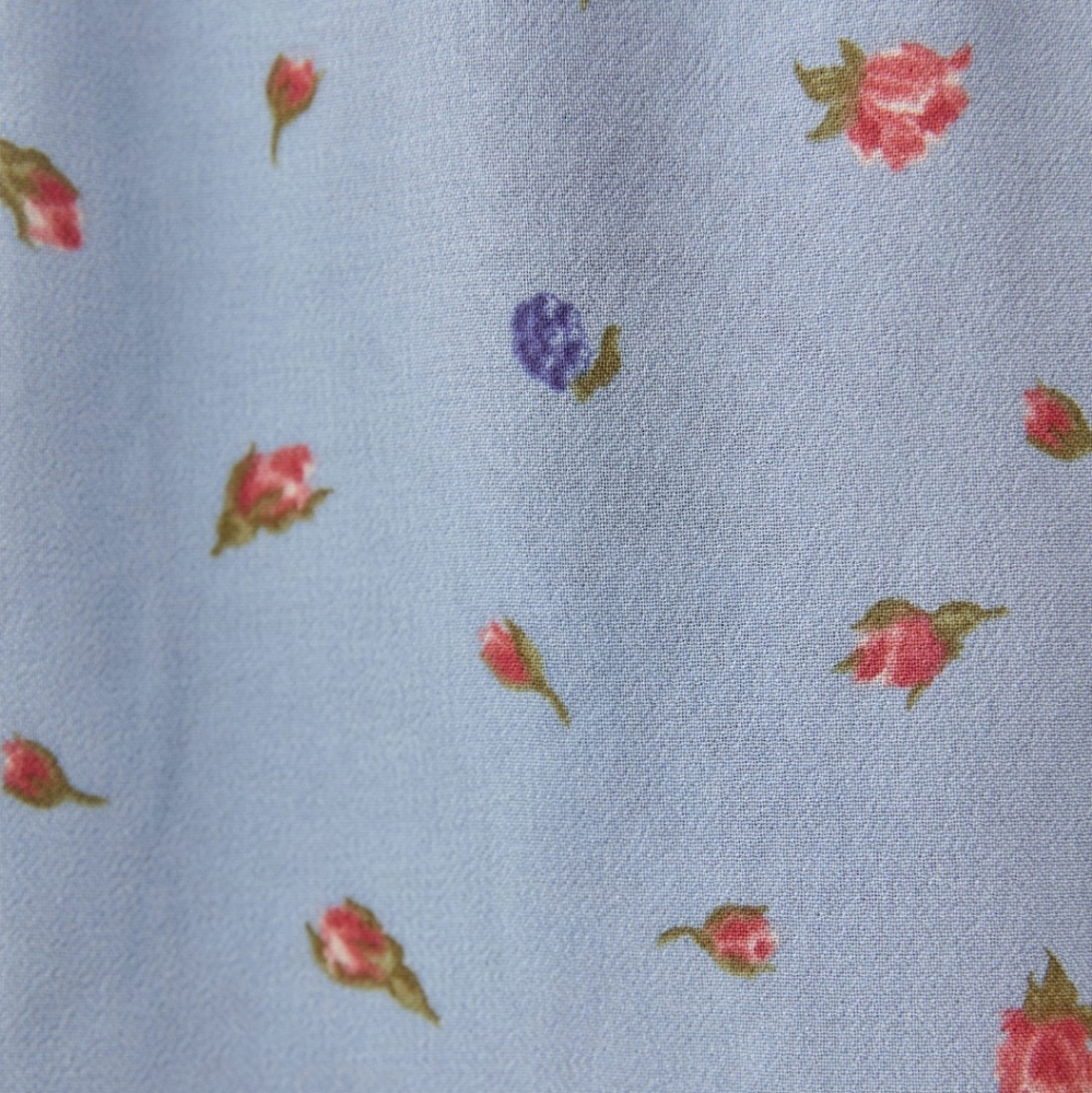 Reformation Delevan blue floral print Short sleeve Top - Picture 5 of 7